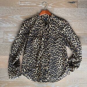 Ann Taylor Leopard Print Blouse | 6